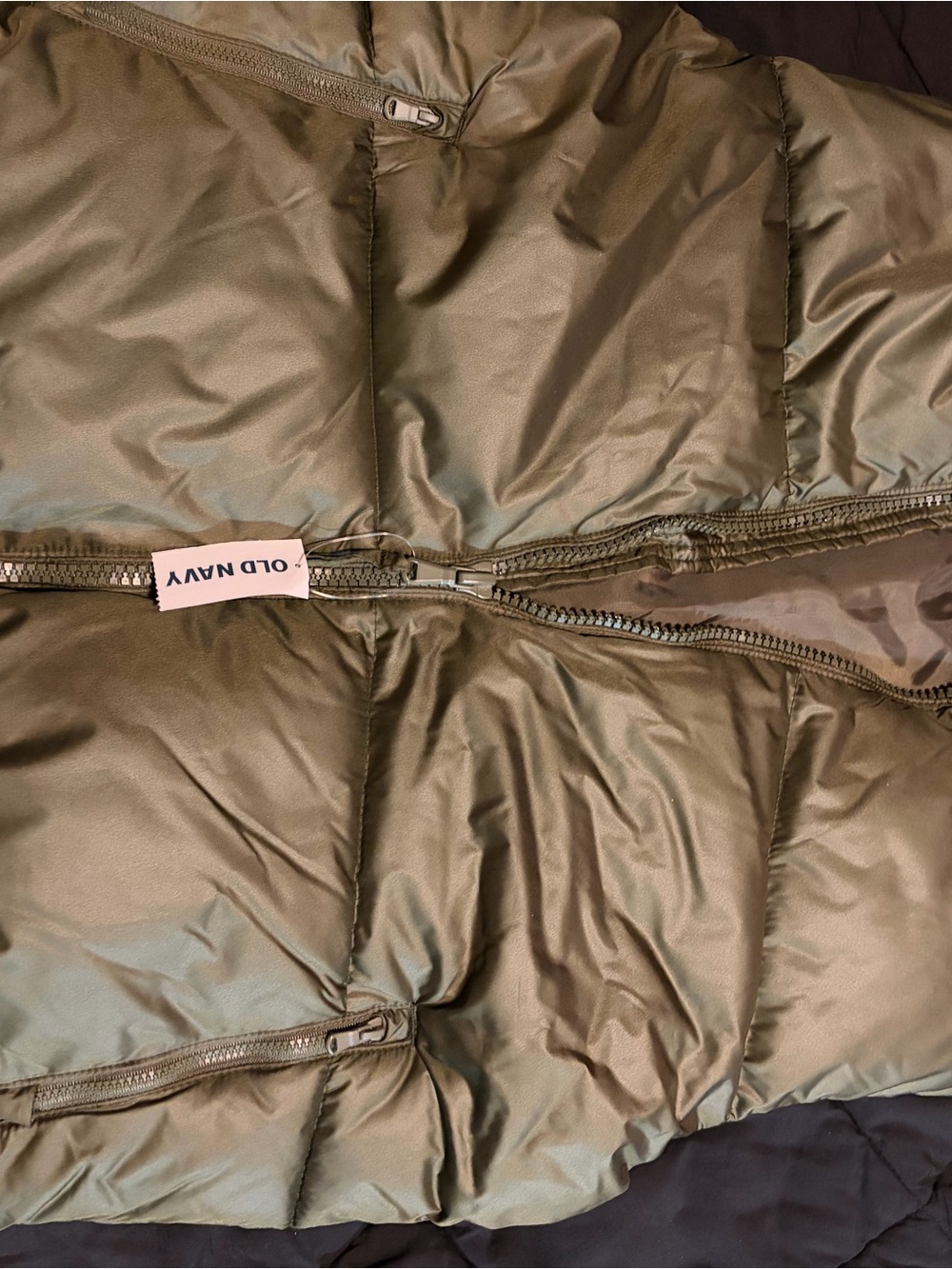 Old Navy Quilted Olive Puffer Vest